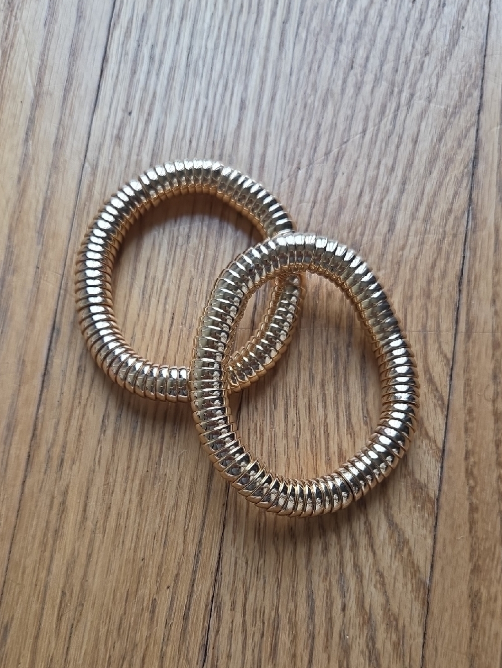 Source Unknown Gold-Tone Stretch Coil Bracelets - Set of 2